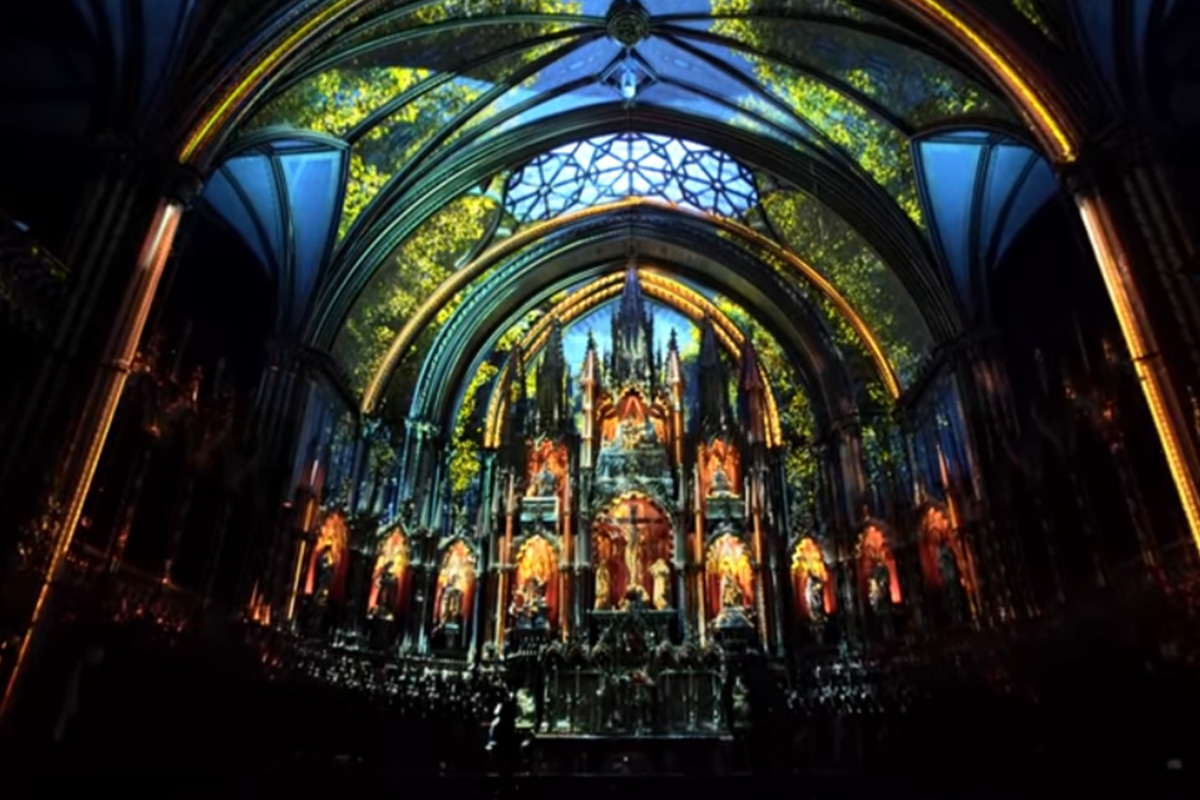 Lighting Design la Basilica di NotreDame Di Montreal ha una