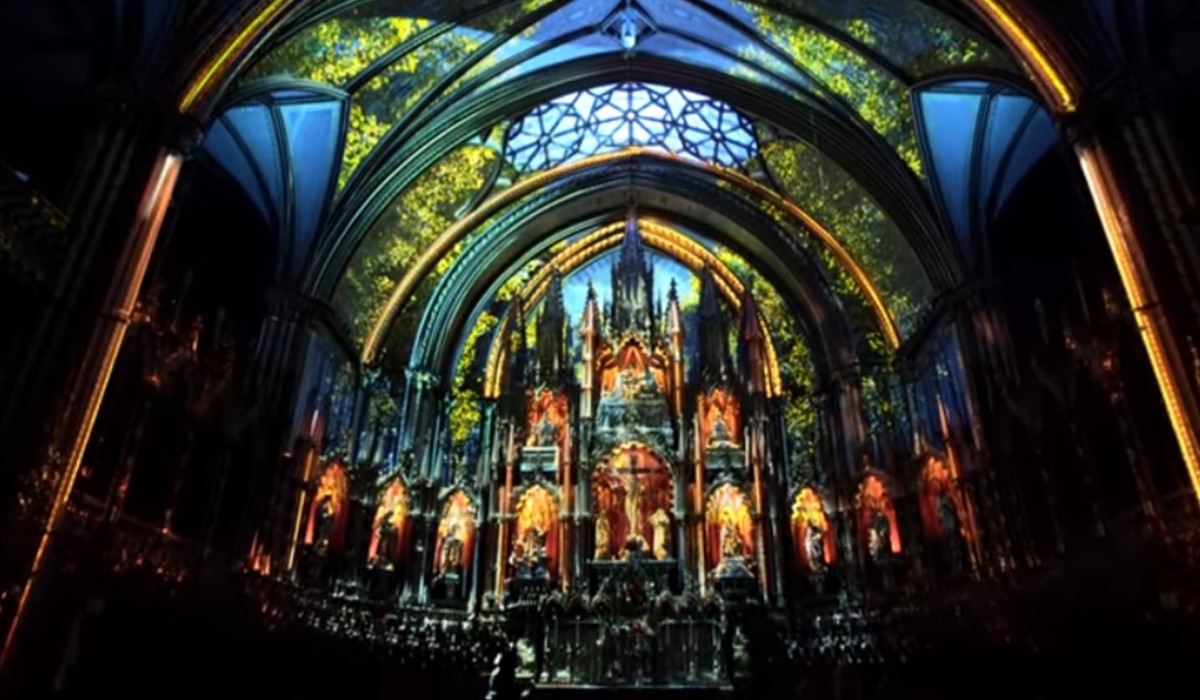Lighting Design: la Basilica di Notre-Dame Di Montreal ha una incredibile aura multimediale
